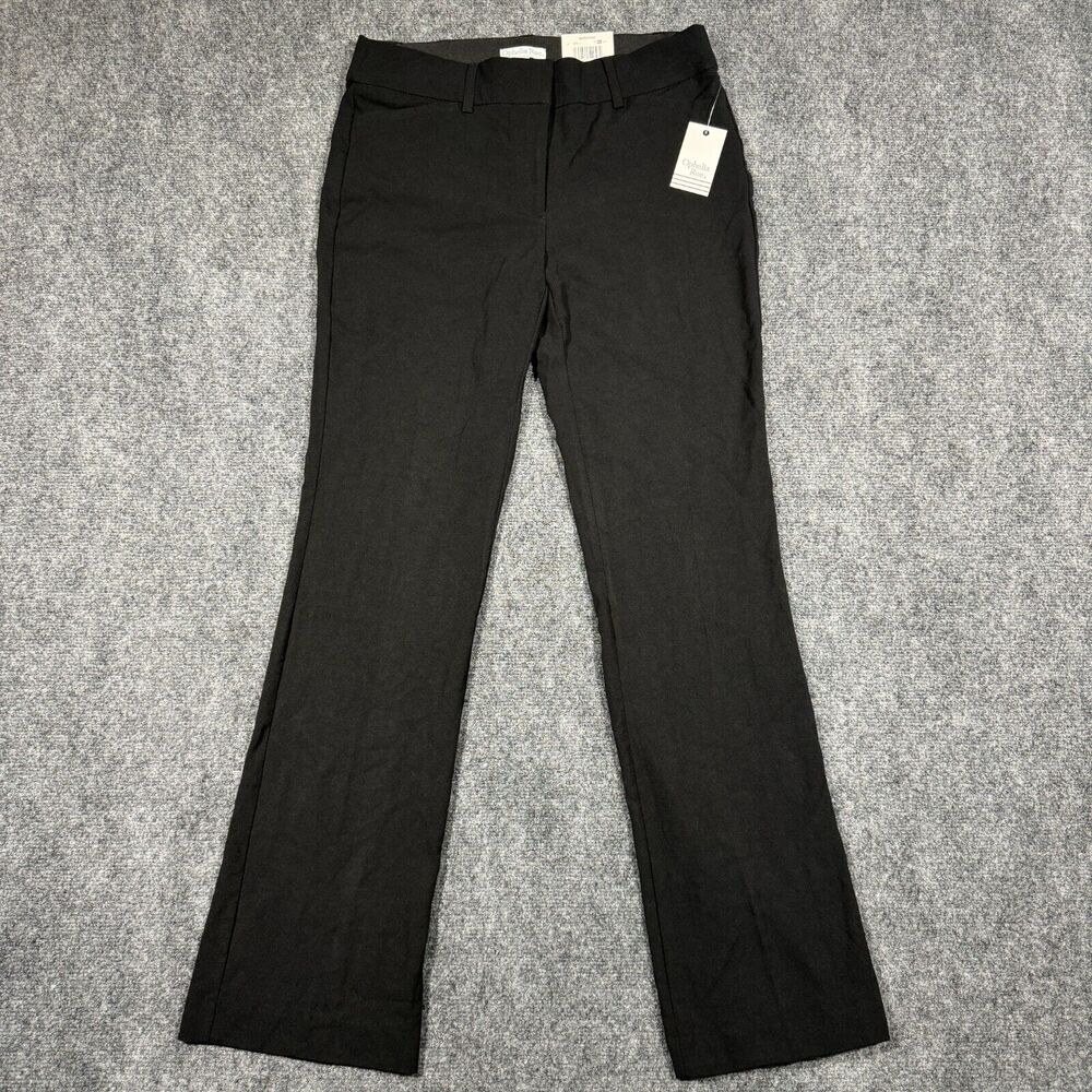 Ophelia Roe NWT Dress Pants Bootcut Mid-Rise Black Women's Size 6 Pockets NWT